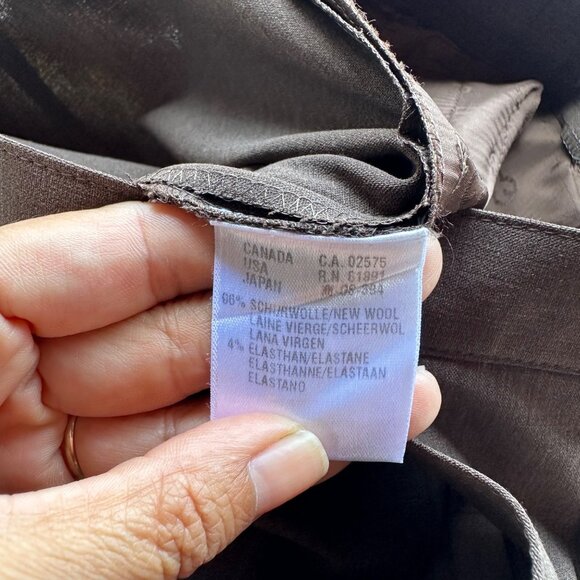 ❌SOLD❌ Escada Pants Womens Size 40 Medium Brown Tan New Wool High Waisted - Picture 11 of 11